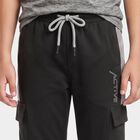 Boys Dark Grey Jogger Fit Cargo Pocket Pyjama, गहरा ग्रे, small