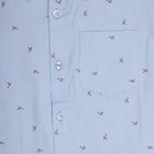 Kids' Light Powder Blue Cotton Classic Collar Casual Shirt, Light Blue, small image number null