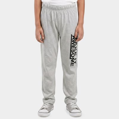 Boys Grey Straight Fit Graphic Printed Pyjama