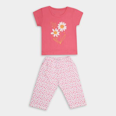Girls' 100% Cotton Capri Set 