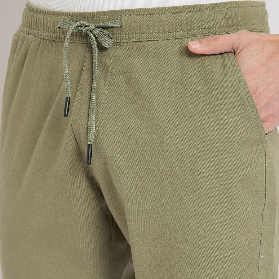 Men's Slim Fit Casual Trousers , हल्का हरा, large image number null