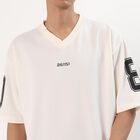 Men's Off White V-Neck Athleisure Drifit T-Shirt, Off White, small