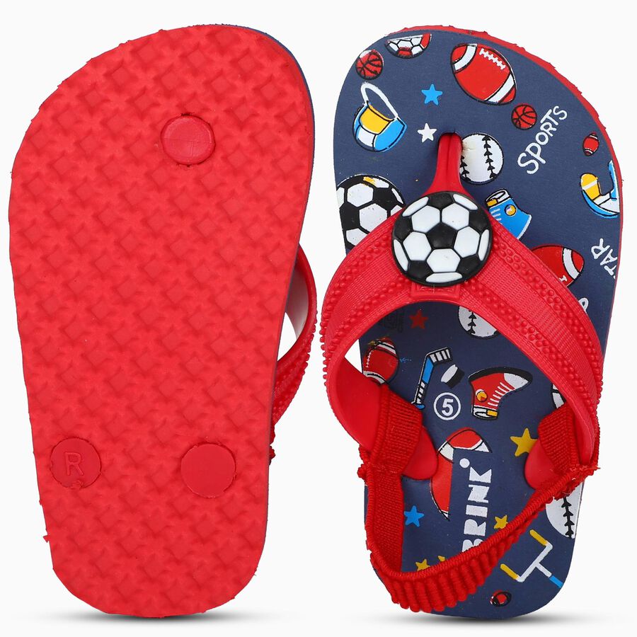 Boys' Slipper, Red, large