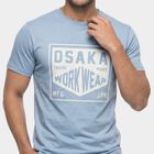 Men's Blue Round Neck Regular T-Shirt, Sky Blue, small