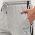 Men's Light Grey Slim Fit Side-Striped Track Pants, Melange Mid Grey, small image number null
