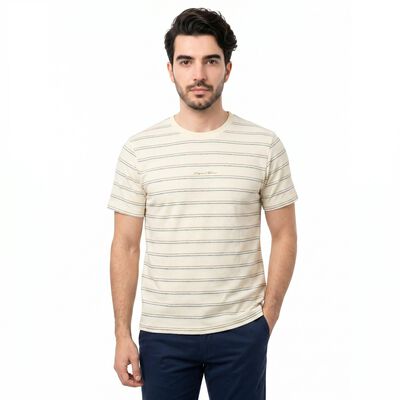 Men's White Round Neck Regular T-Shirt