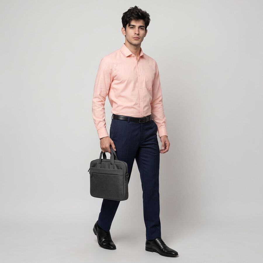 Men Peach Formal Shirt, पीच, large