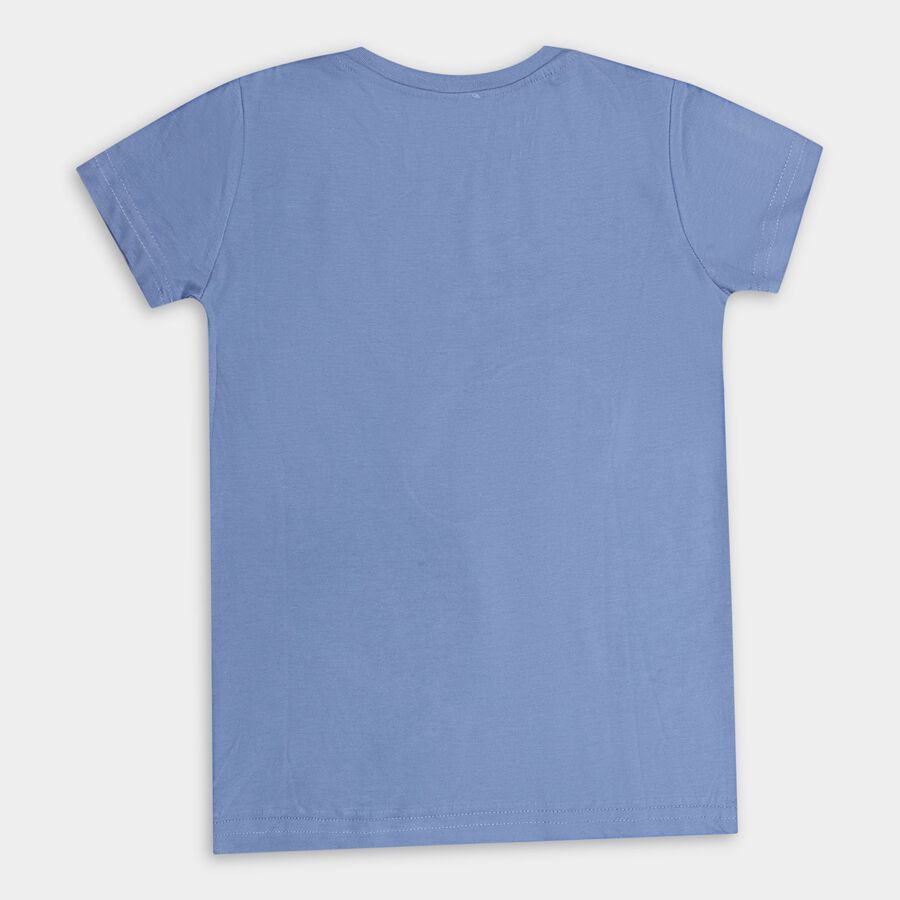 Boys' 100% Cotton Half Sleeves T-Shirt , मध्यम नीला, large image number null