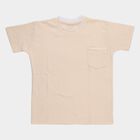 Boys' Off-White Cotton Round Neck Casual T-Shirt, ऑफ व्हाइट, small