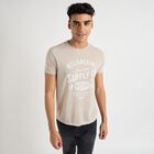 Men's Round Neck Half Sleeves T-Shirt , Light Grey, small image number null