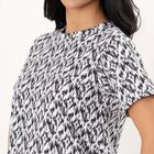 Women's Black 100% Cotton Round Neck Casual T-Shirt, Black, small