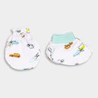 Infants' Cotton Gift Set (Cap, Mittens, Booties), White, small