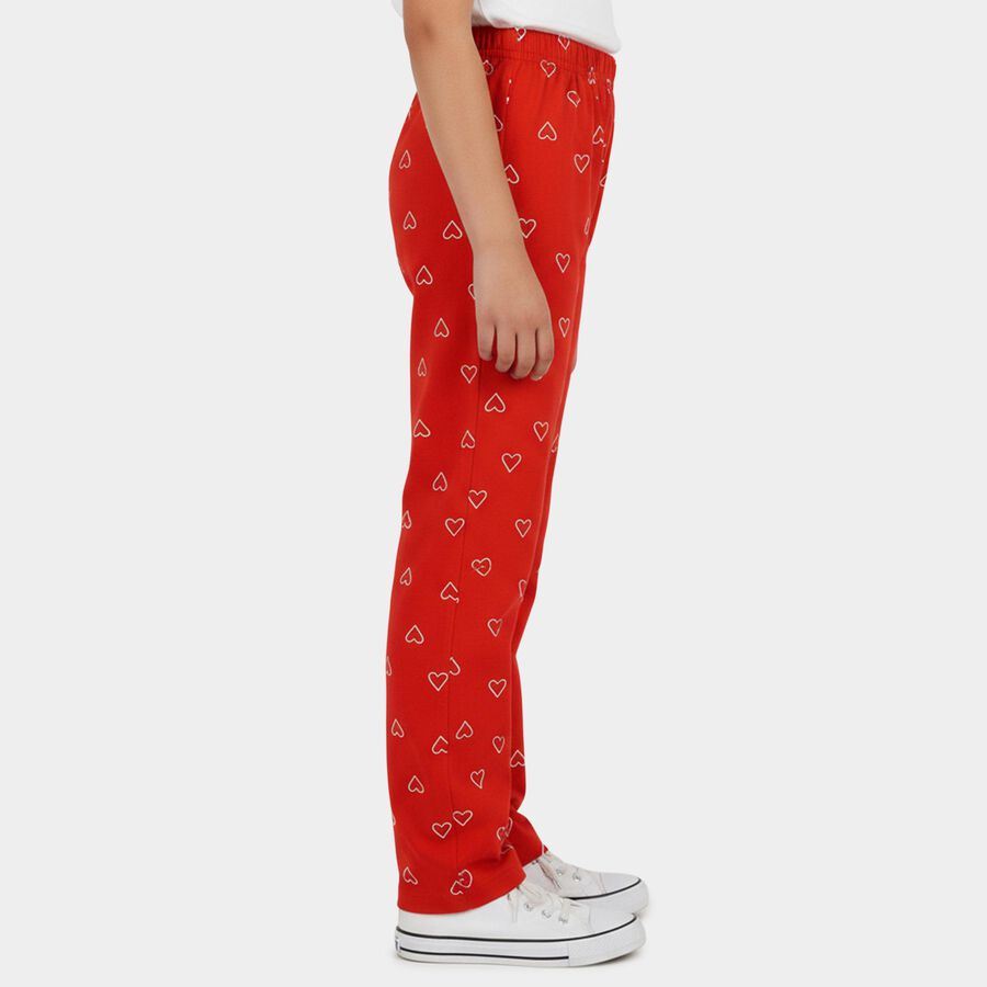 Girls' Pyjama, लाल, large