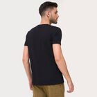 Men's Round Neck Half Sleeves T-Shirt, Black, small image number null