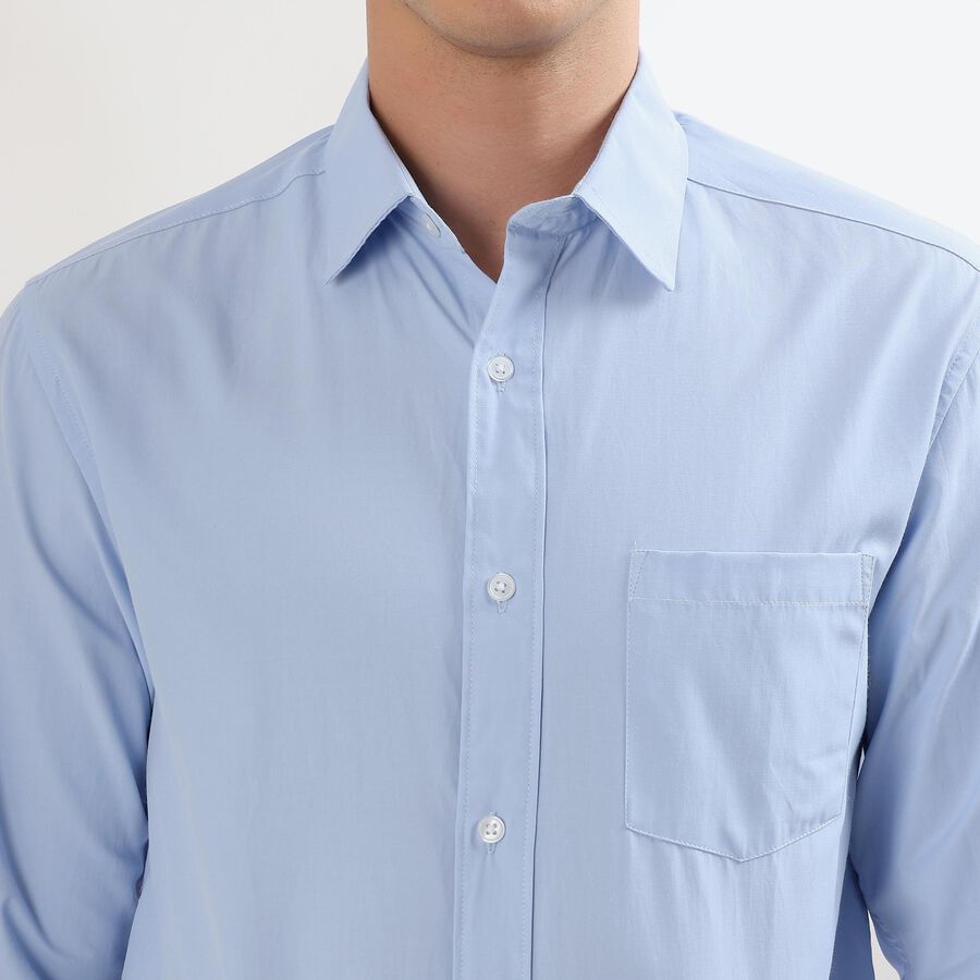 Men's Light Powder Blue Classic Formal Shirt, Light Blue, large image number null