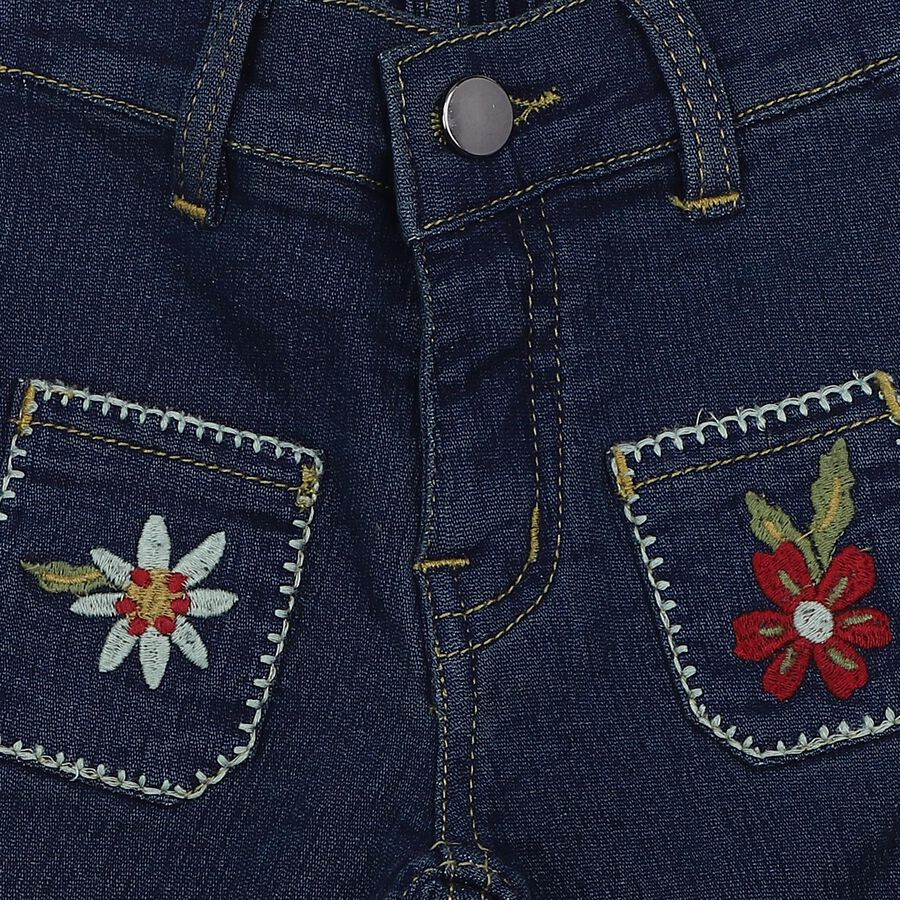 Girls' Jeans, Dark Blue, large