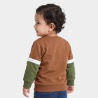 Infants' Tan Cotton Crew Neck Regular T-Shirt, गहरा पीला, small