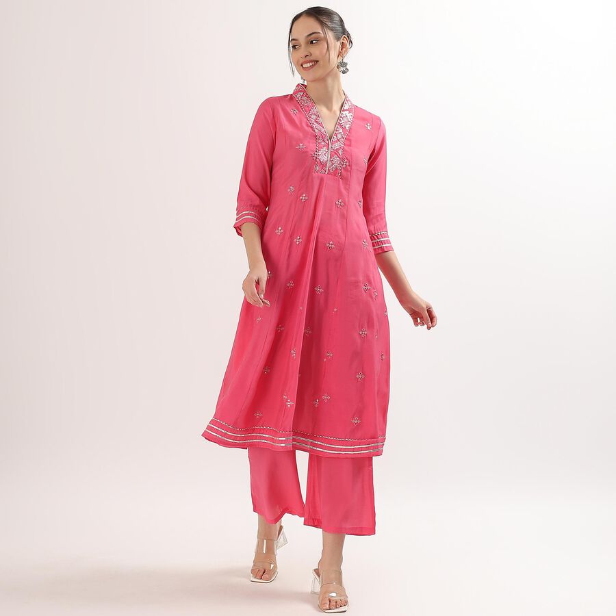 Ladies' Kurta, रानी (फ्यूशिया), large image number null