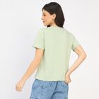 Ladies' 100% Cotton Round Neck T-Shirt, Light Green, small image number null