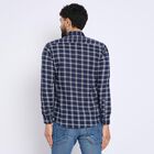Men's 100% Cotton Casual Shirt , नेवी ब्लू, small