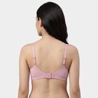 Women's Pink V-Neck Wireless Padded T-Shirt Bra, हल्का गुलाबी, small