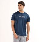 Men's Deep Midnight Navy Crew Neck Athleisure T-Shirt, गहरा नीला, small image number null