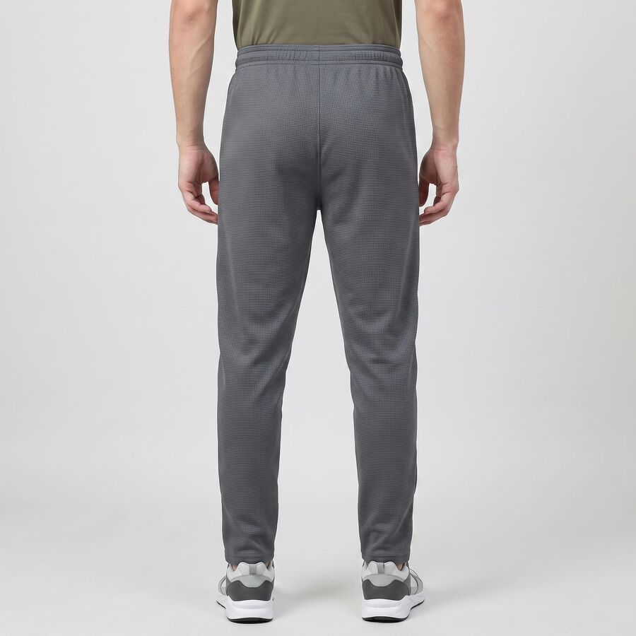 Men's Grey Regular Fit Side-Panel Track Pants, Dark Grey, large