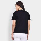 Ladies' Round Neck T-Shirt , काला, small image number null