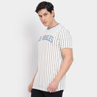 Men's 100% Cotton Round Neck Half Sleeves T-Shirt, Off White, small