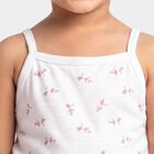 Girls Pink Cotton Sleeveless Straight Neck Vest, गुलाबी, small