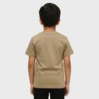 Boys Muted Olive Green Cotton Round Neck Casual T-Shirt, Olive, small