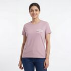 Women's Lilac Round Neck Casual T-Shirt, Lilac, small