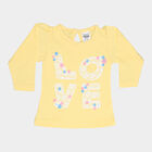 Infants Round Neck T-Shirt, Yellow, small image number null