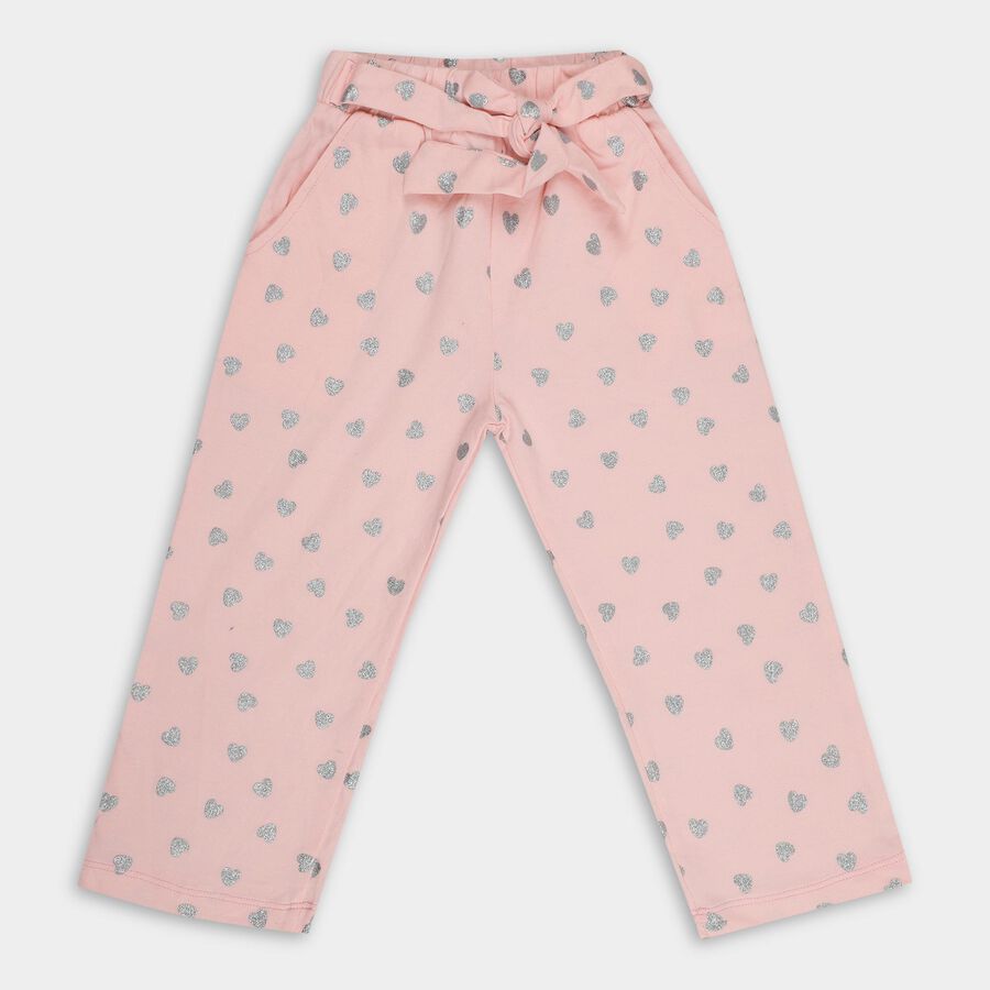 Girls' 100% Cotton Pyjama, हल्का गुलाबी, large