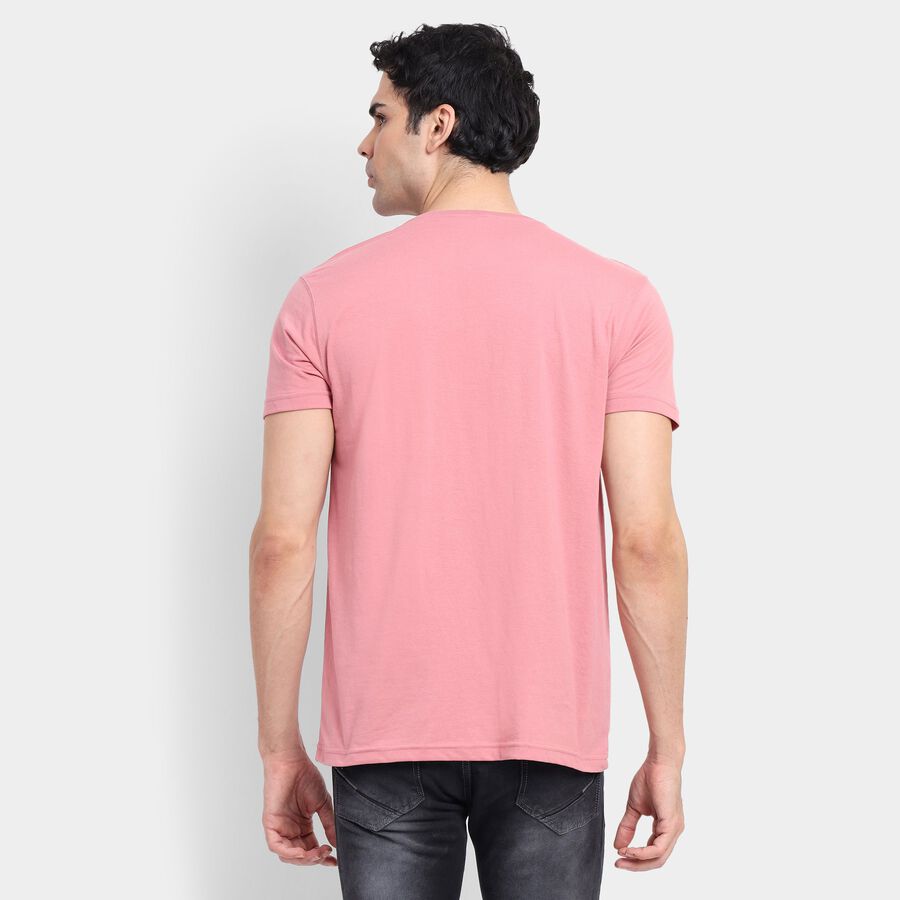 Men's Round Neck Half Sleeves T-Shirt , Light Pink, large image number null