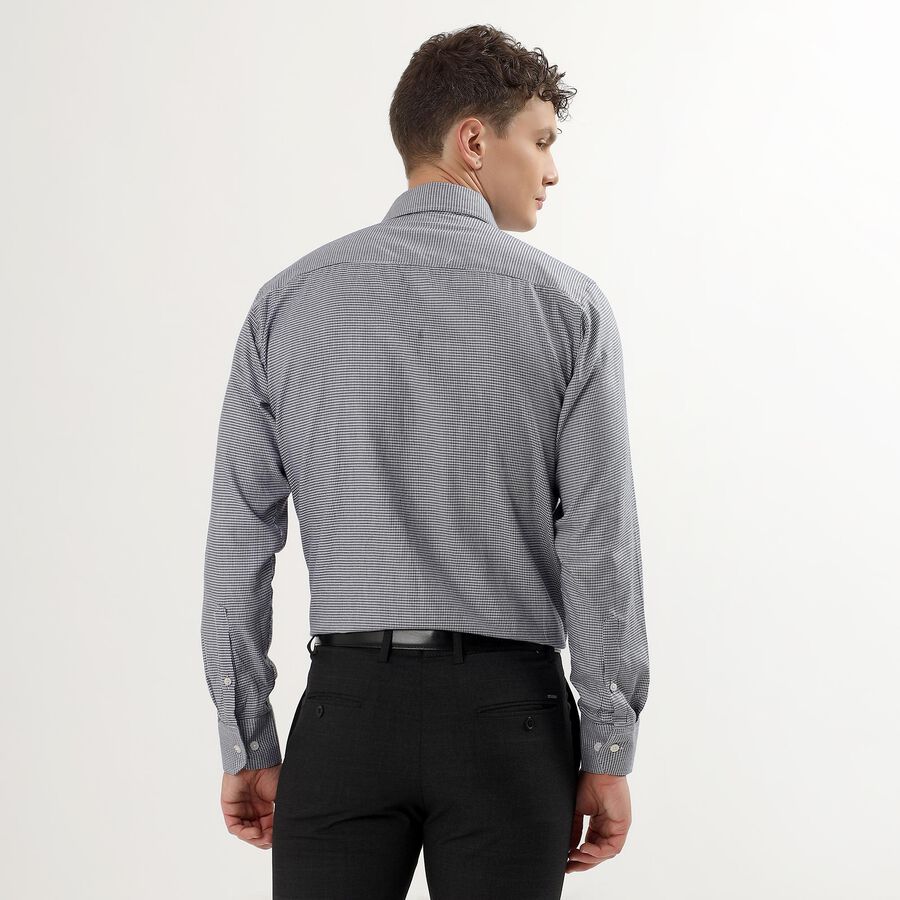 Men's 100% Cotton Cut Away Collar Formal Shirt, Navy Blue, large image number null