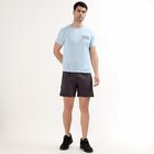 Men's Pale Powder Blue Crew Neck Athleisure T-Shirt, Light Blue, small