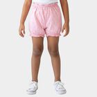 Girls' Pink Regular Fit Cotton Bloomers, Pink, small