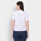 Ladies' Round Neck T-Shirt , White, small