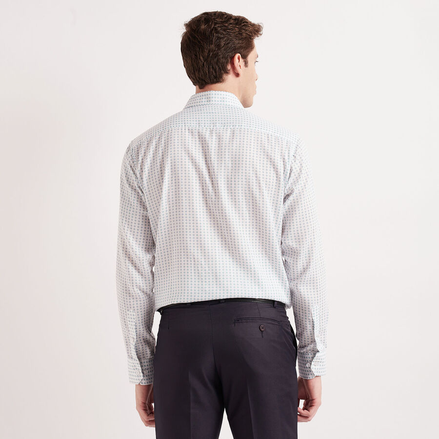 Printed Formal Shirt, White, large image number null