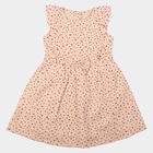 Girls' Light Pink Floral Printed Fit and Flare Frock, Light Pink, small