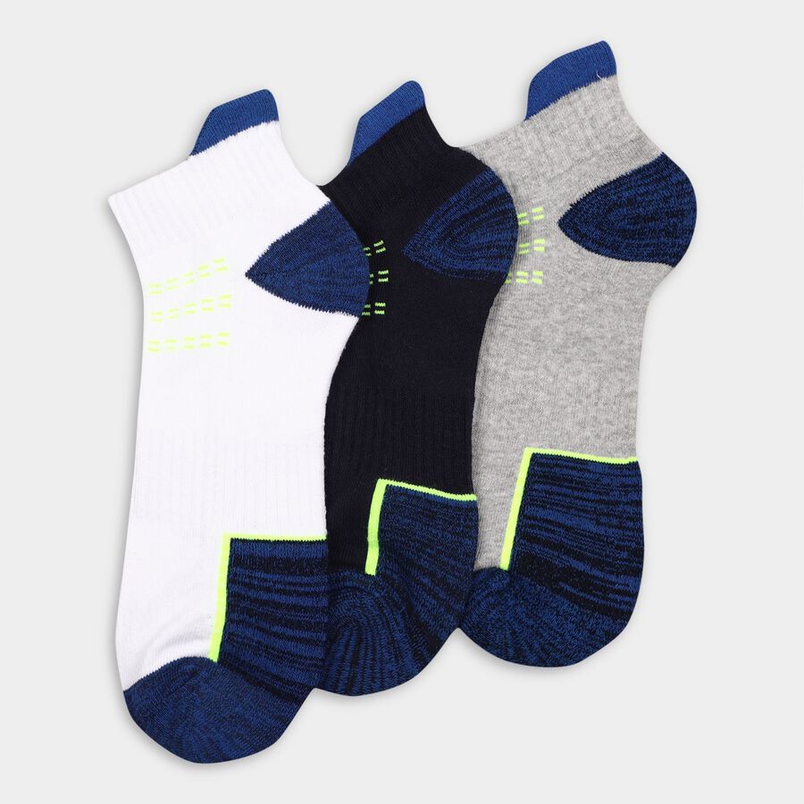 Men's Socks (Pack of 3), नेवी ब्लू, large