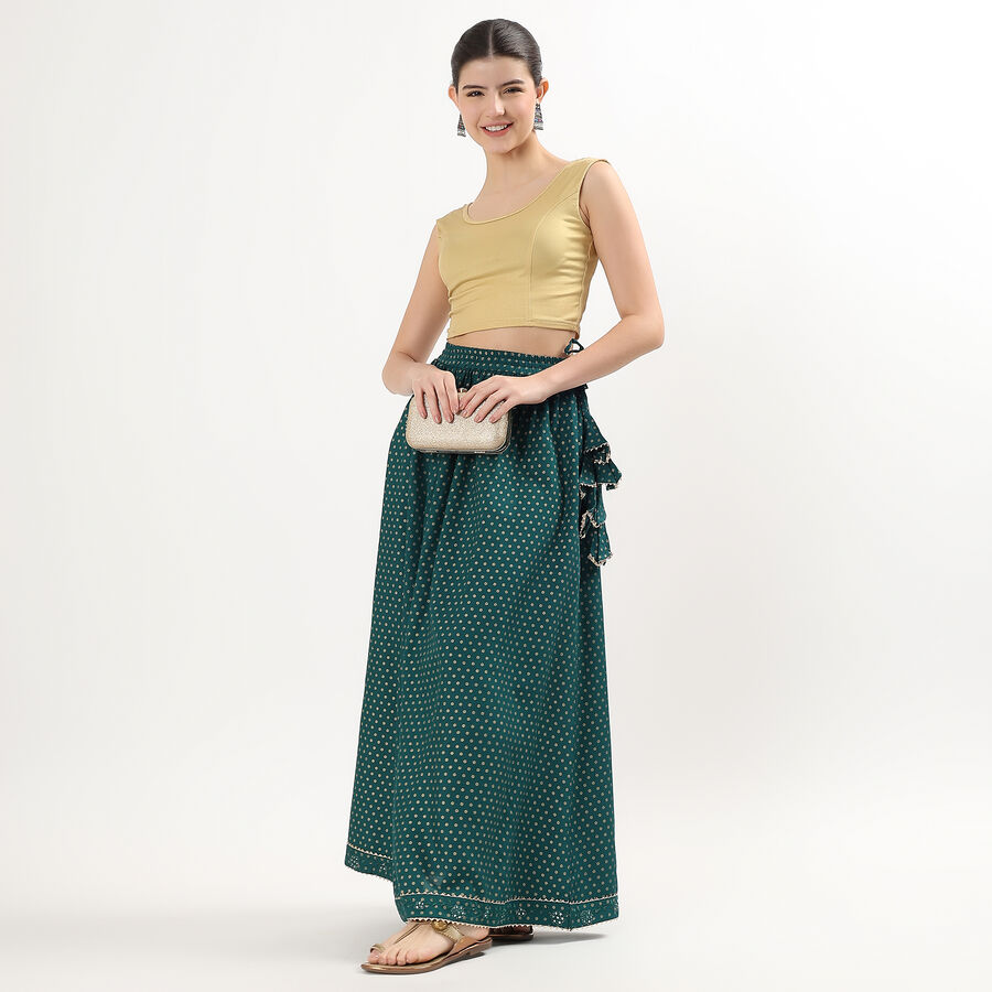 Ladies' Lehenga Skirt, Dark Green, large image number null