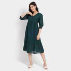 Ladies' 100% Cotton Dress, टील ब्लू, small image number null
