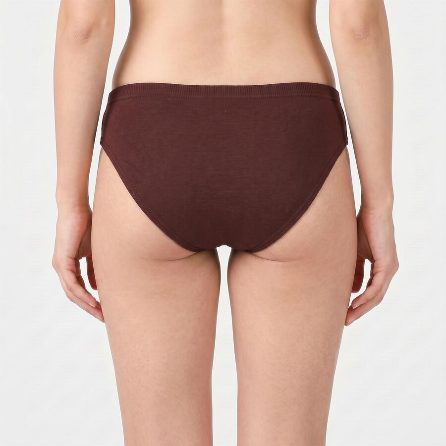 Women's Brown Regular Fit Panty, भूरा, large