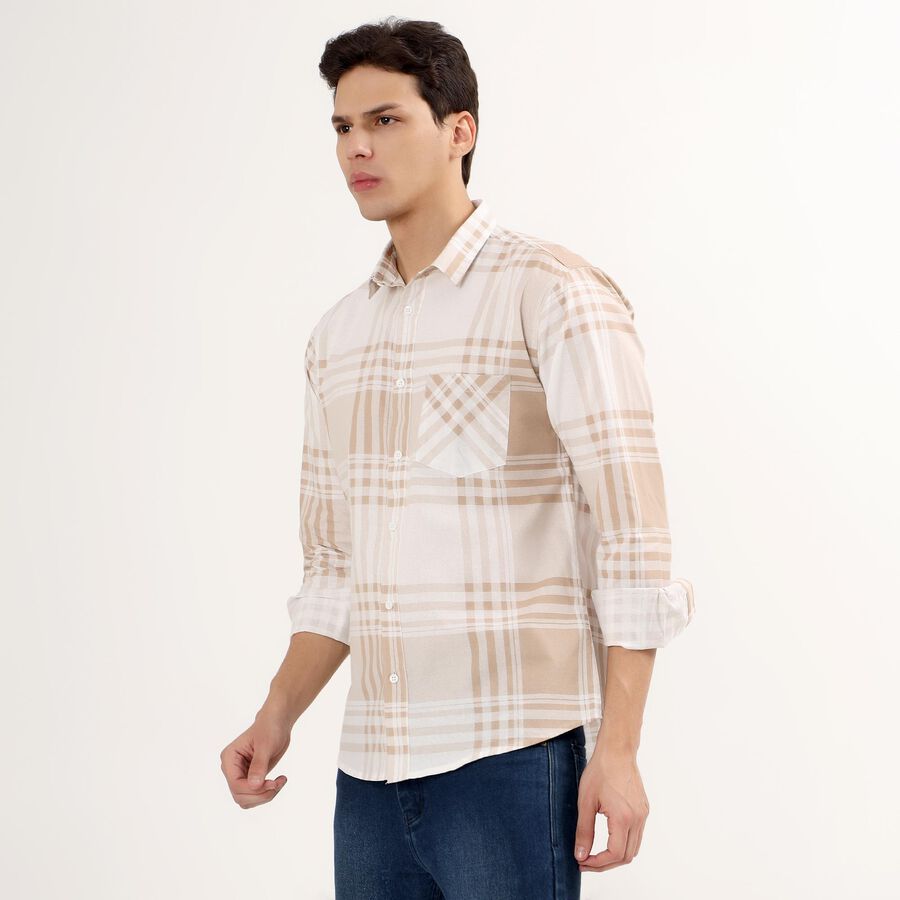 Men's 100% Cotton Regular Collar Casual Shirt , गहरा पीला, large image number null