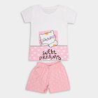 Girls' Night Suit , सफ़ेद, small image number null