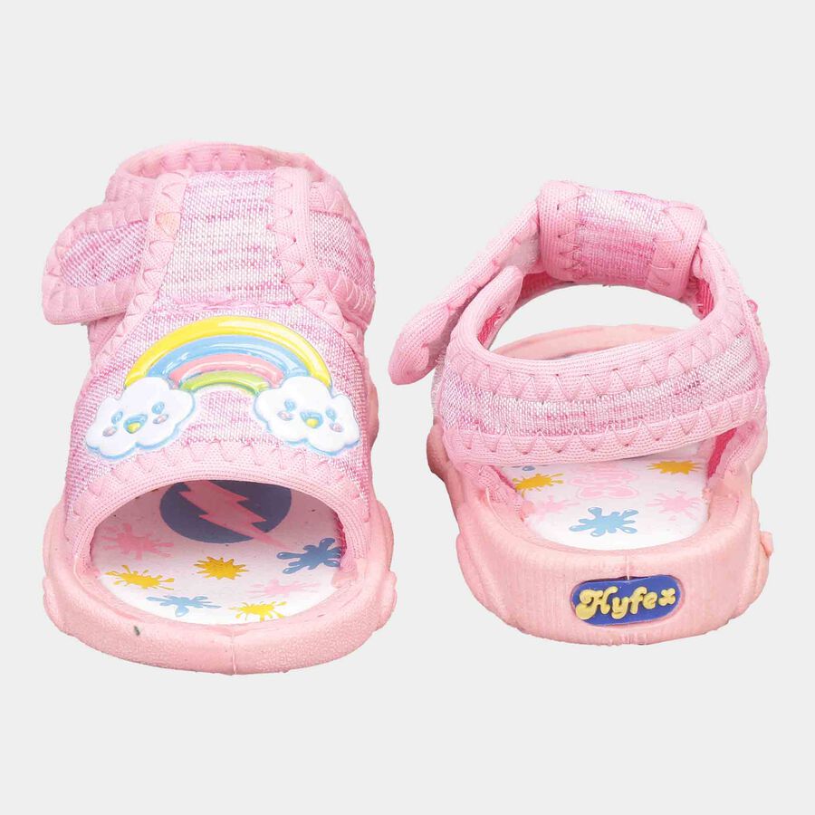 Boys Printed Velcro Casual Sandals, Pink, large image number null