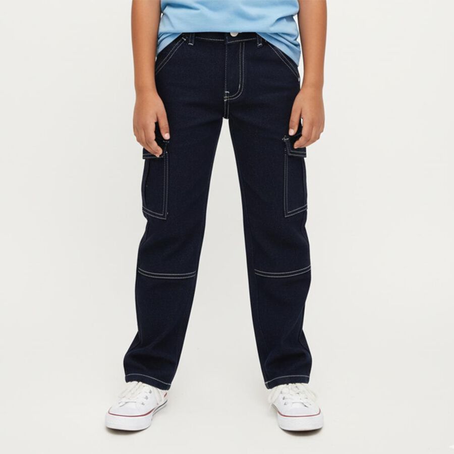 Girls' Jeans, गहरा नीला, large image number null