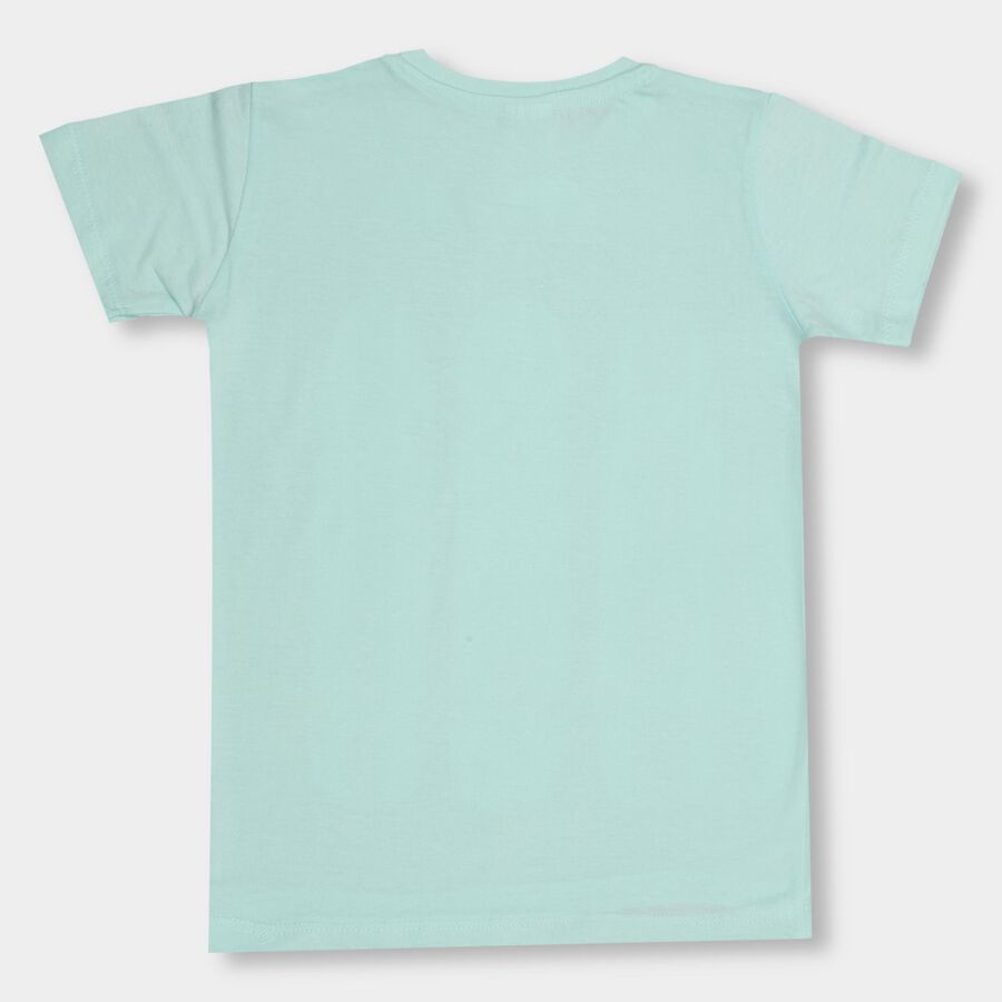 Boys' 100% Cotton Half Sleeves T-Shirt, Light Green, large image number null